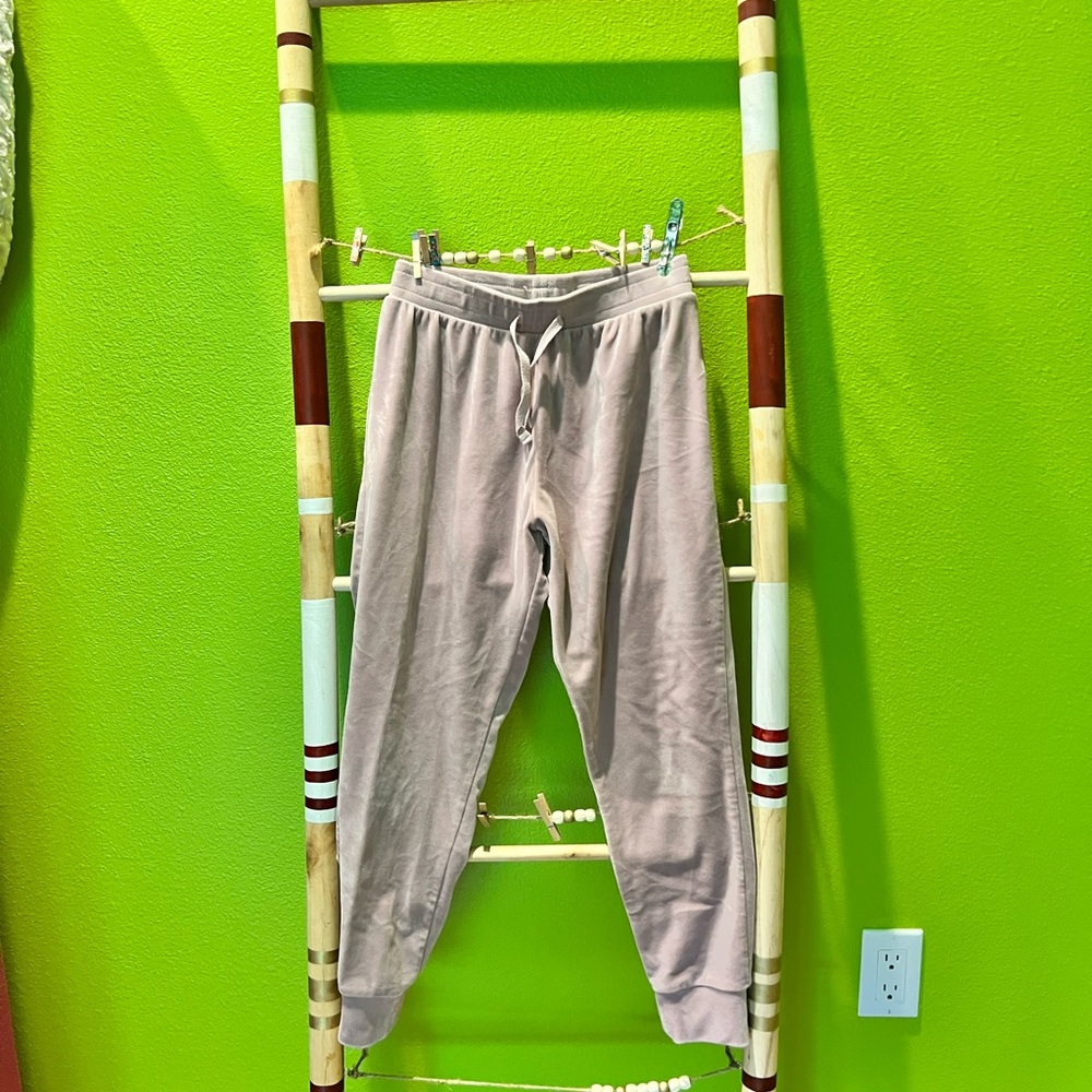 Kids Pink Velvet Sweatpants